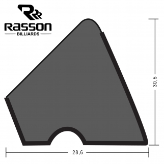 Резина для бортов RASSON U-118 152 см. 10 фт.