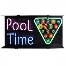 Часы «NEON POOL TIME»,  60Ø30 см