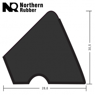 Резина для бортов Northern Rubber Pyramid, 182 см., 12 фт.