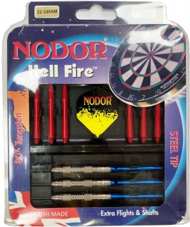 Набор из дротиков Nodor Hell-Fire steeltip 20gr и аксессуаров (профессиональный уровень)