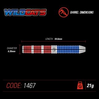 Дротики Winmau Wildcats steeltip 21gr (профессиональный уровень)