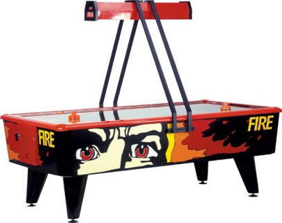 Игровой стол - аэрохоккей «Fire» 8ф (черно-красный)