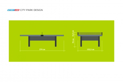 Теннисный стол City Park DESIGN Всепогодный