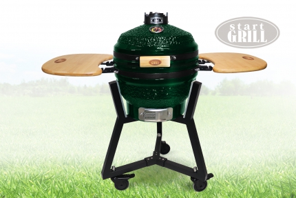 Керамический гриль Start Grill PRO зеленый, 39,8 см/16 дюймов