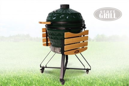 Керамический гриль Start Grill PRO зеленый, 61 см/24 дюйма