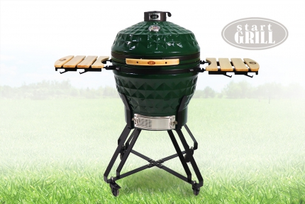 Керамический гриль Start Grill PRO зеленый, 61 см/24 дюйма