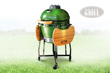 Керамический гриль Start Grill зеленый, 48 см/18 дюймов