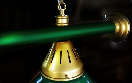 Cветильник бильярдный Startbilliards, 5 плафона (зеленый/зеленый)