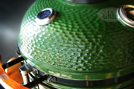 Керамический гриль Start Grill зеленый с окошком, 57 см/22 дюйма